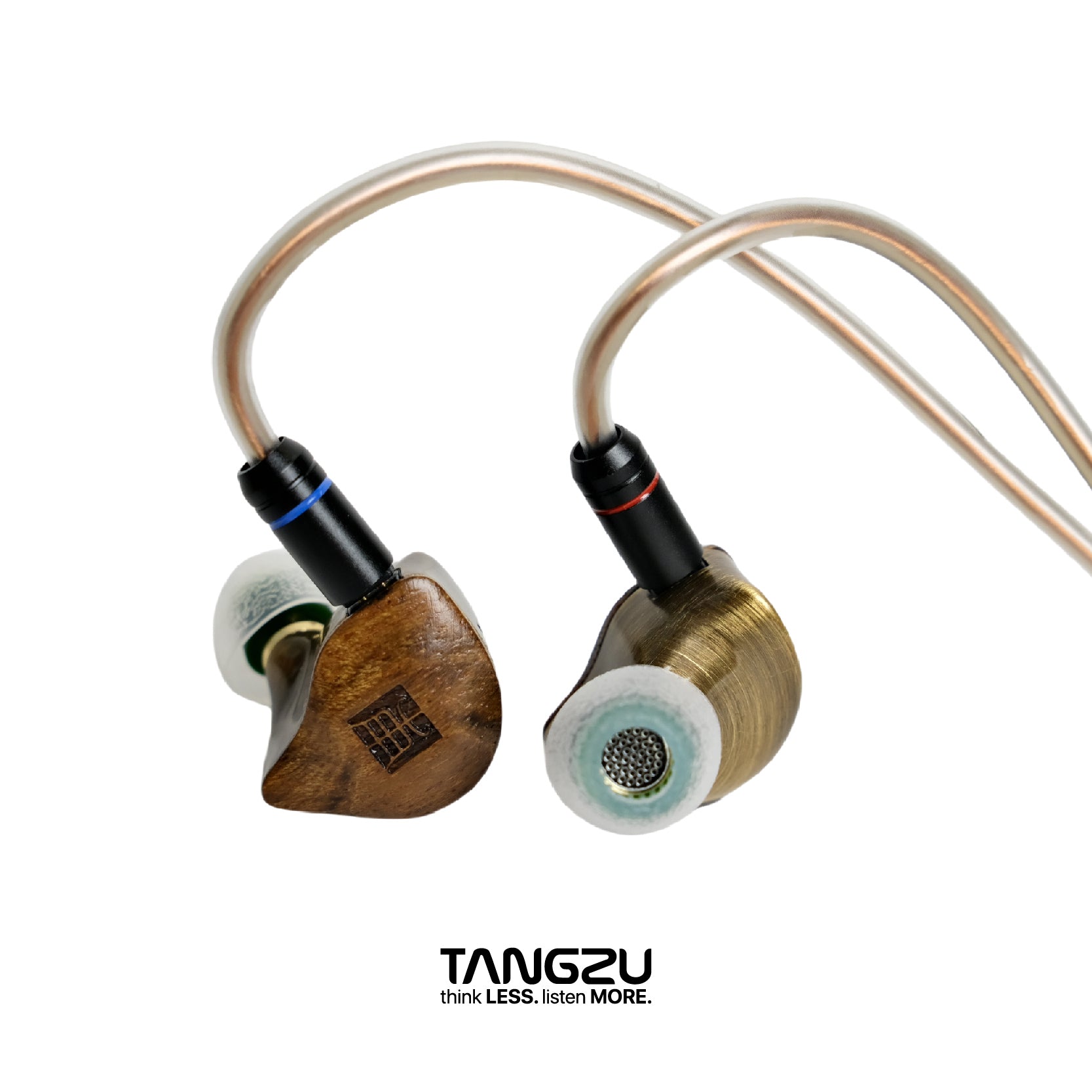 TANGZU Du Fu 2 Hybrid IEM | Titanium Dynamic + Dual Balanced Armature | Ebony & Brass Housing