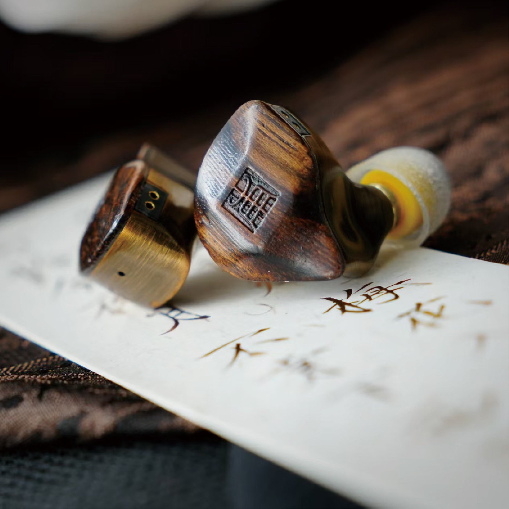 TANGZU Du Fu 2 Hybrid IEM | Titanium Dynamic + Dual Balanced Armature | Ebony & Brass Housing