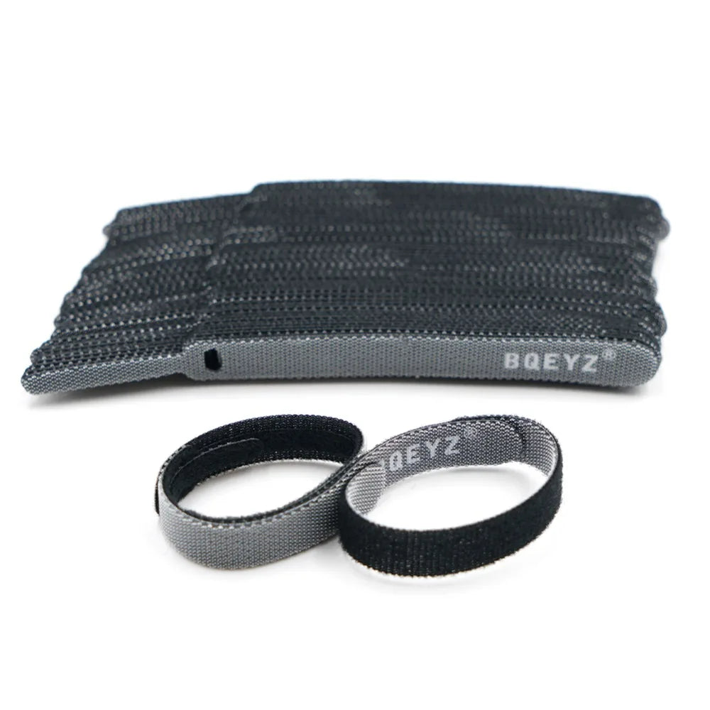 BQEYZ Nylon Hook & Loop Cable Ties – 60pcs Reusable Wire Straps