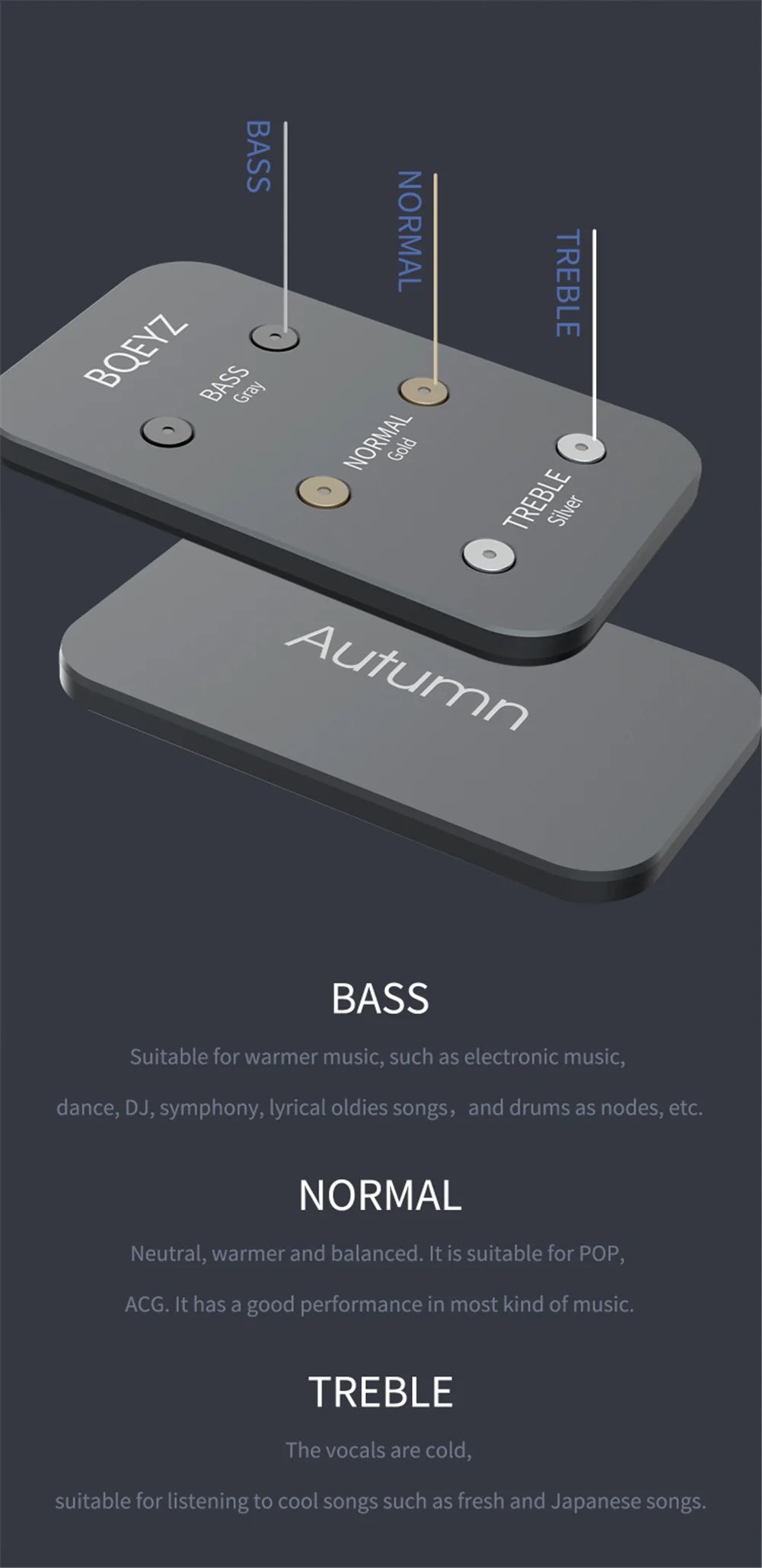 BQEYZ Autumn Wired Earphones | HiFi IEM with Bass & Treble Filters