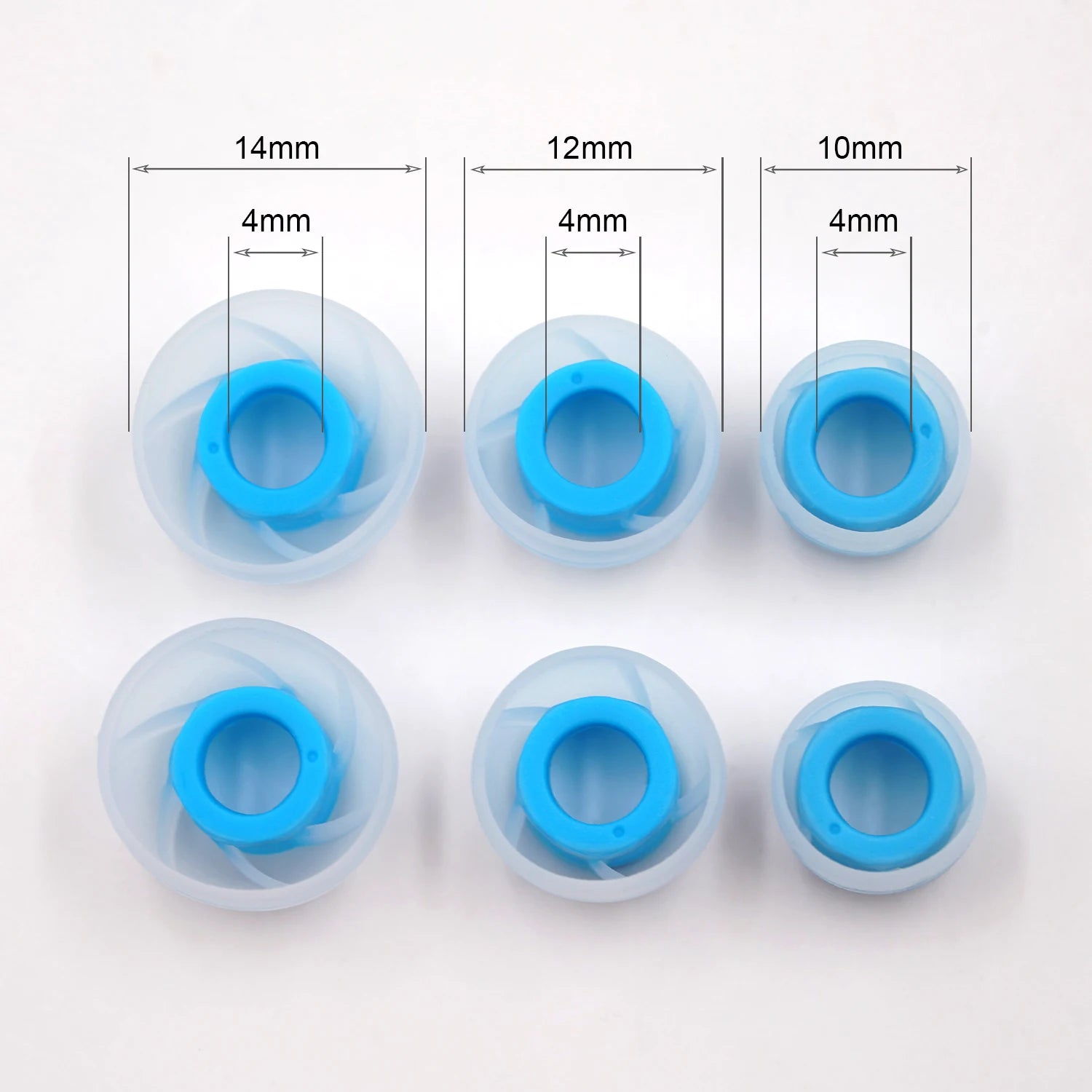 BQEYZ T5 Silicone Eartips – 12pcs S/M/L Replacement Earbuds Covers