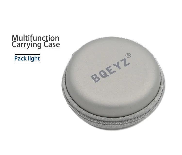 BQEYZ Portable Hard EVA Earphone Carrying Case – Gray Storage Bag