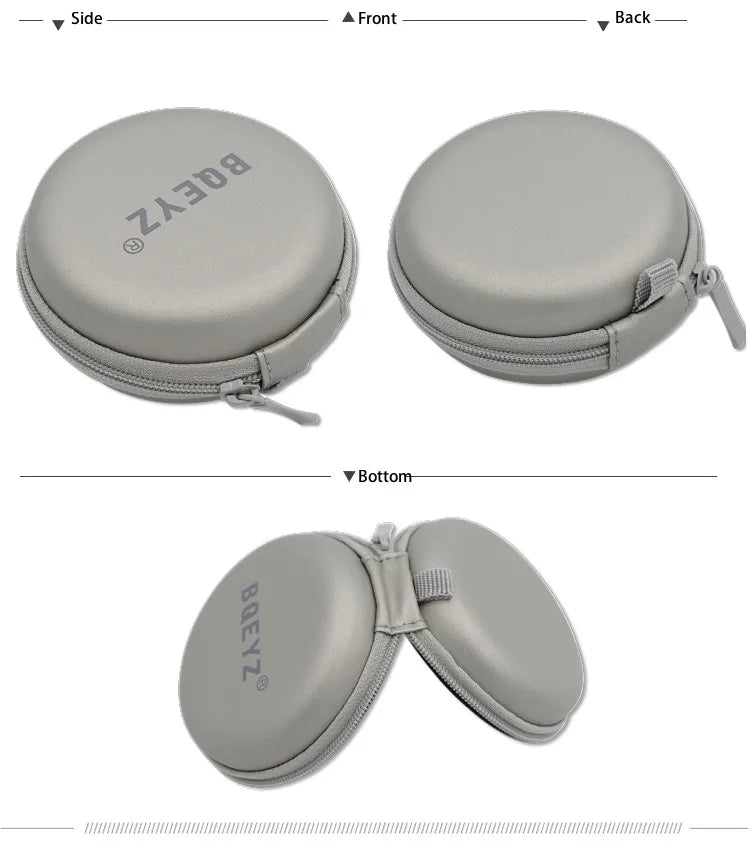 BQEYZ Portable Hard EVA Earphone Carrying Case – Gray Storage Bag