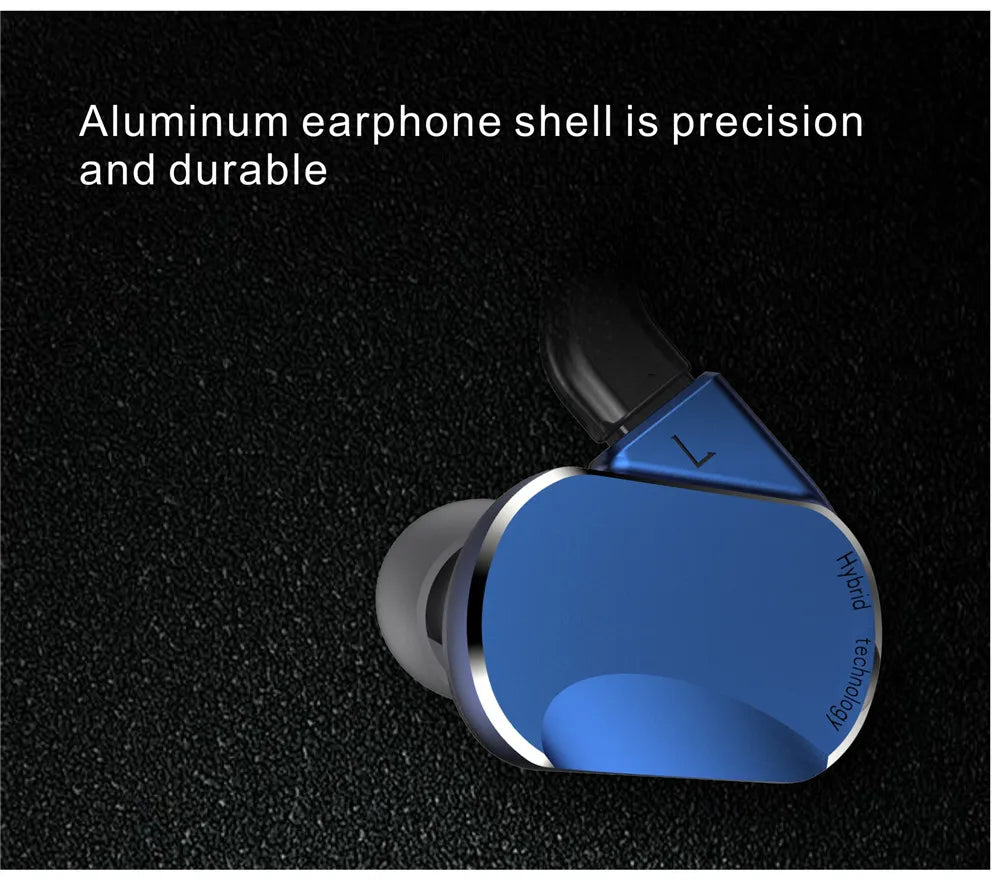 BQEYZ BQ3 HiFi In-Ear Monitor Aluminum Earbuds 0.78mm Detachable Cable