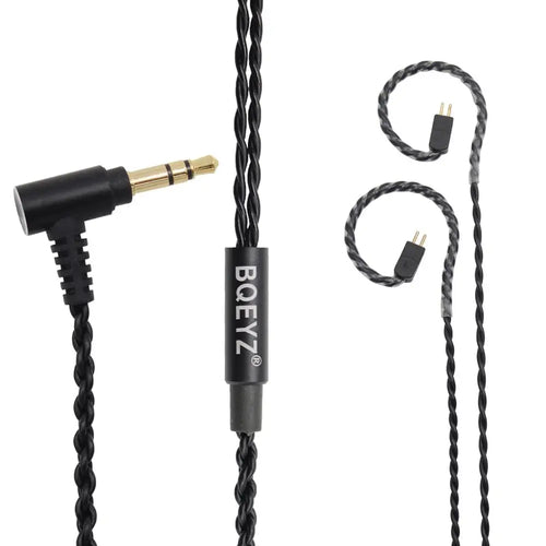 BQEYZ 0.78mm DIY Earphone Upgrade Cable 3.5mm Gold Plug for Hybrid IEM