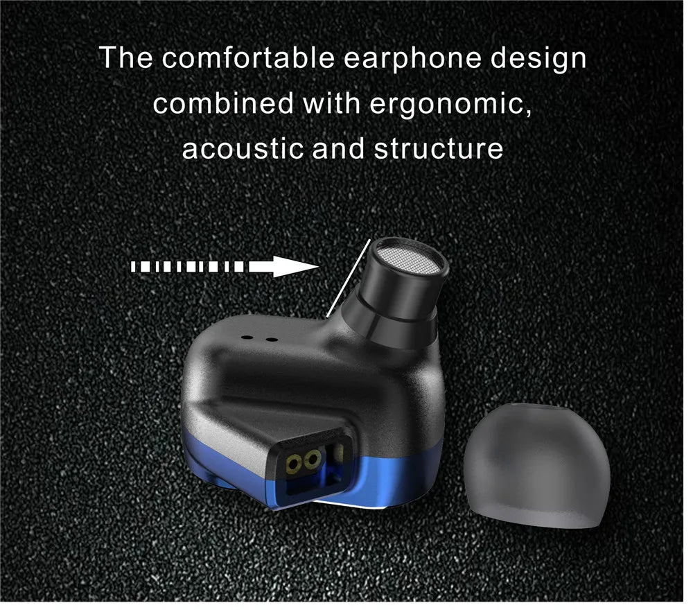 BQEYZ BQ3 HiFi In-Ear Monitor Aluminum Earbuds 0.78mm Detachable Cable