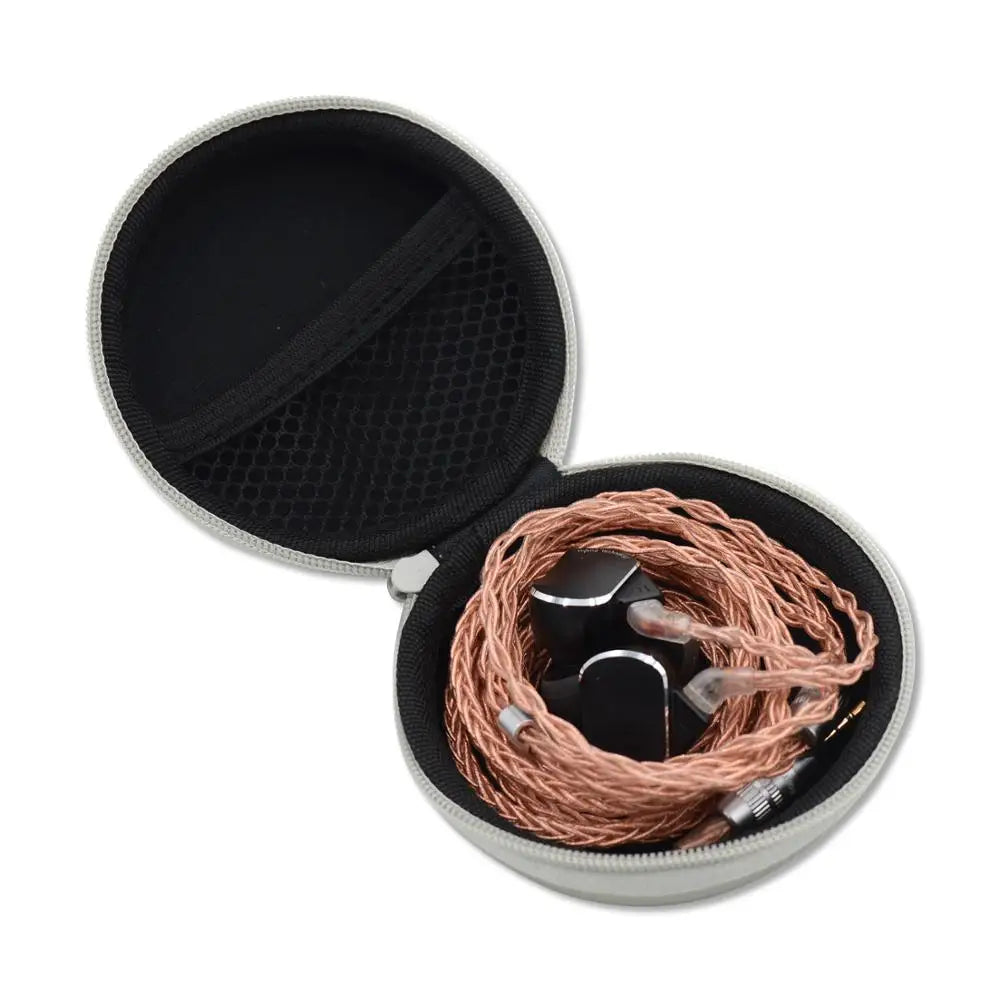 BQEYZ Portable Hard EVA Earphone Carrying Case – Gray Storage Bag