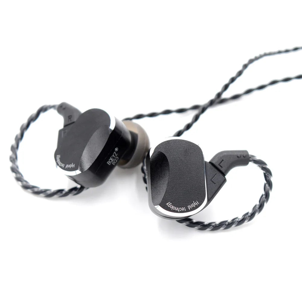 BQEYZ BQ3 HiFi In-Ear Monitor Aluminum Earbuds 0.78mm Detachable Cable