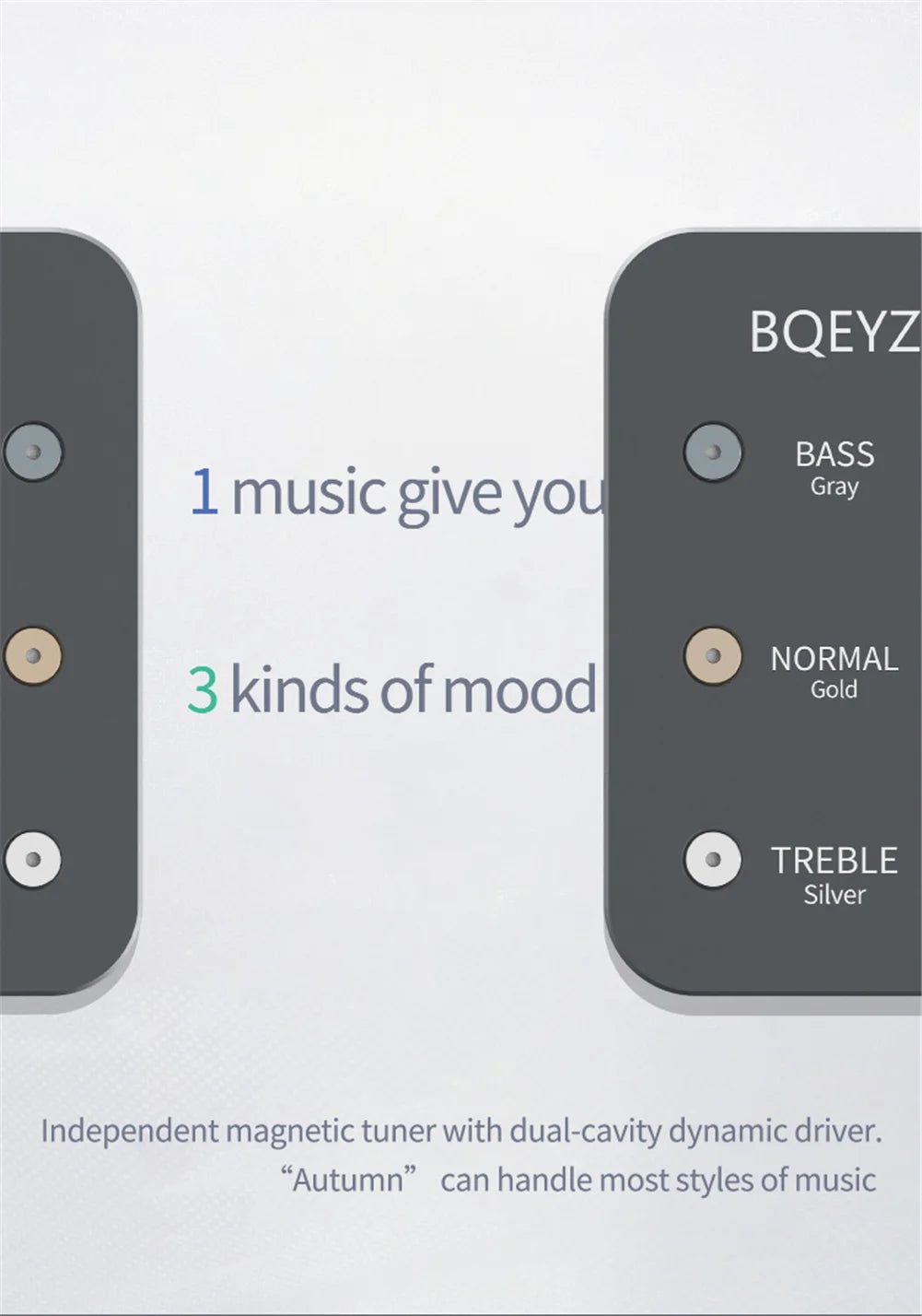 BQEYZ Autumn Wired Earphones | HiFi IEM with Bass & Treble Filters