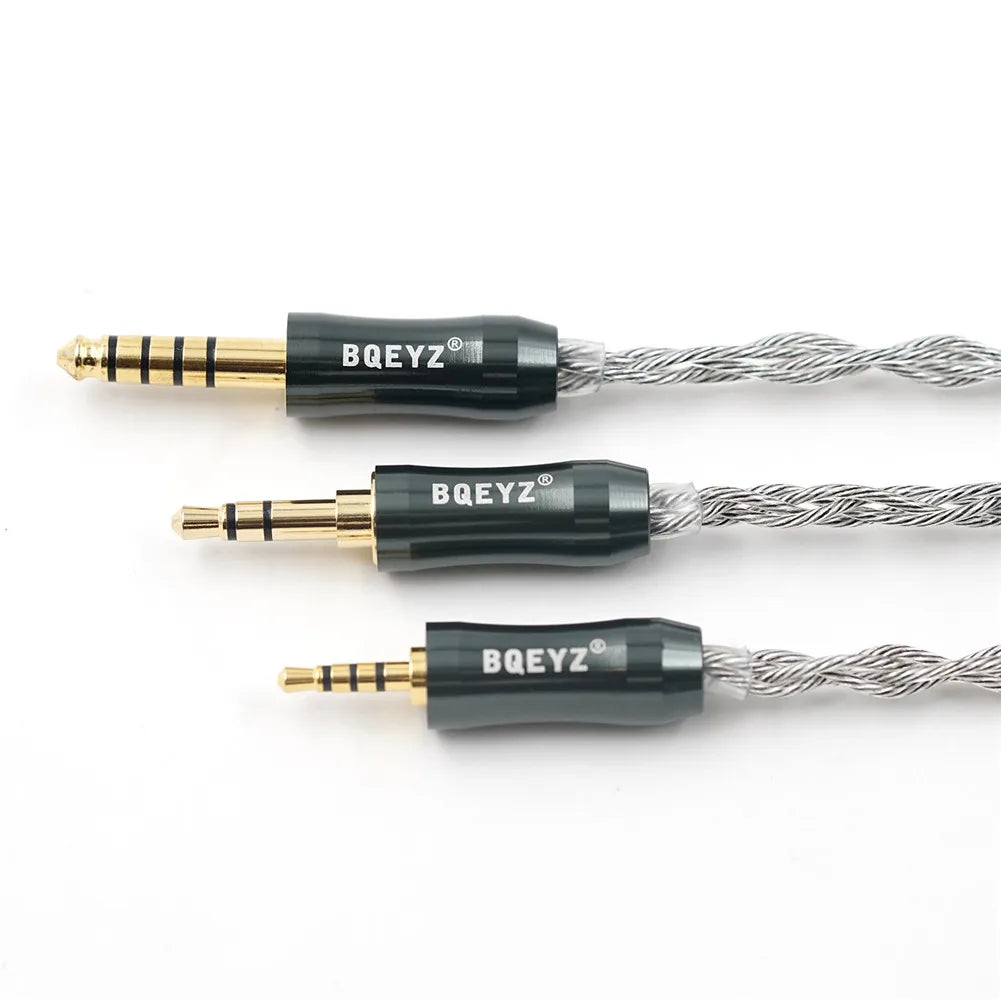 BQEYZ Autumn 2-Pin IEM Cable 4-Core Silver-Copper with 3.5mm/2.5mm/4.4mm Plugs