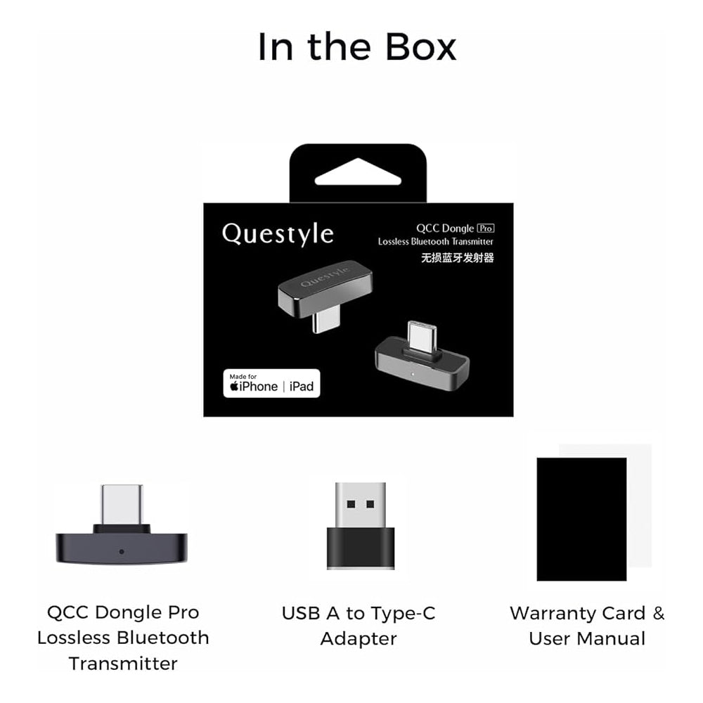Questyle QCC Dongle Pro Bluetooth 5.4 Transmitter – LDAC Lossless, Snapdragon Sound, aptX Support