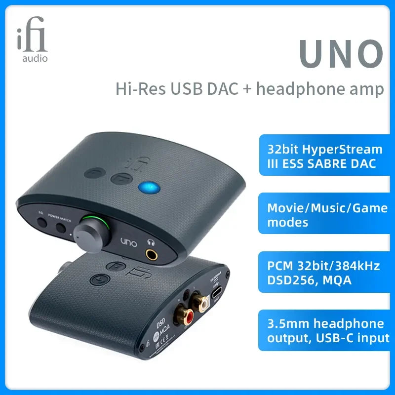 iFi Audio uno USB-C DAC & Headphone Amp – Hi-Res ES9219, PCM, DSD, MQA