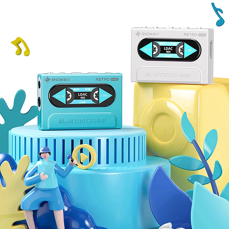 FiiO SnowSky Retro Nano Bluetooth DAC & Headphone Amplifier - LDAC, aptX Adaptive, aptX LL, 3.5mm/4.4mm Outputs