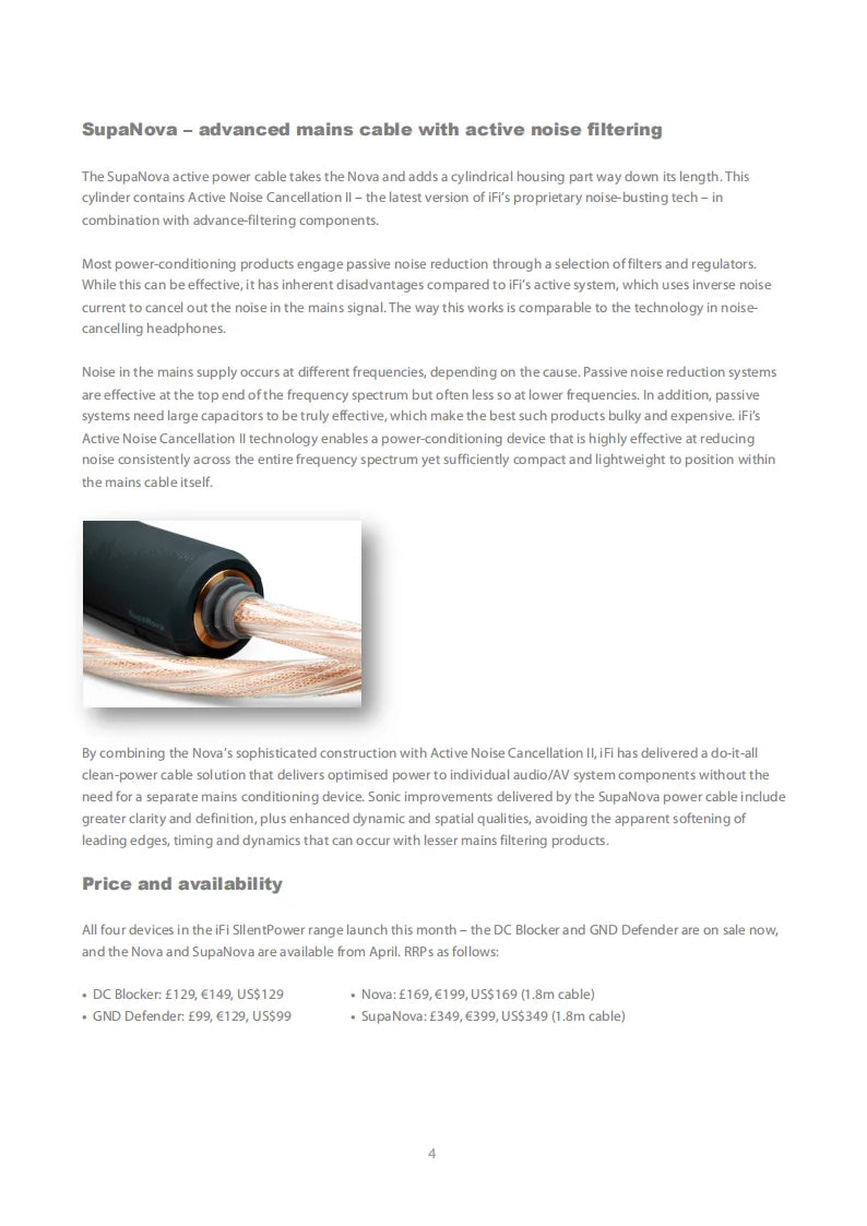iFi GND Defender Intelligent Grounding Controller – Ground Loop Noise Reduction & EMI Shielding Power Plug