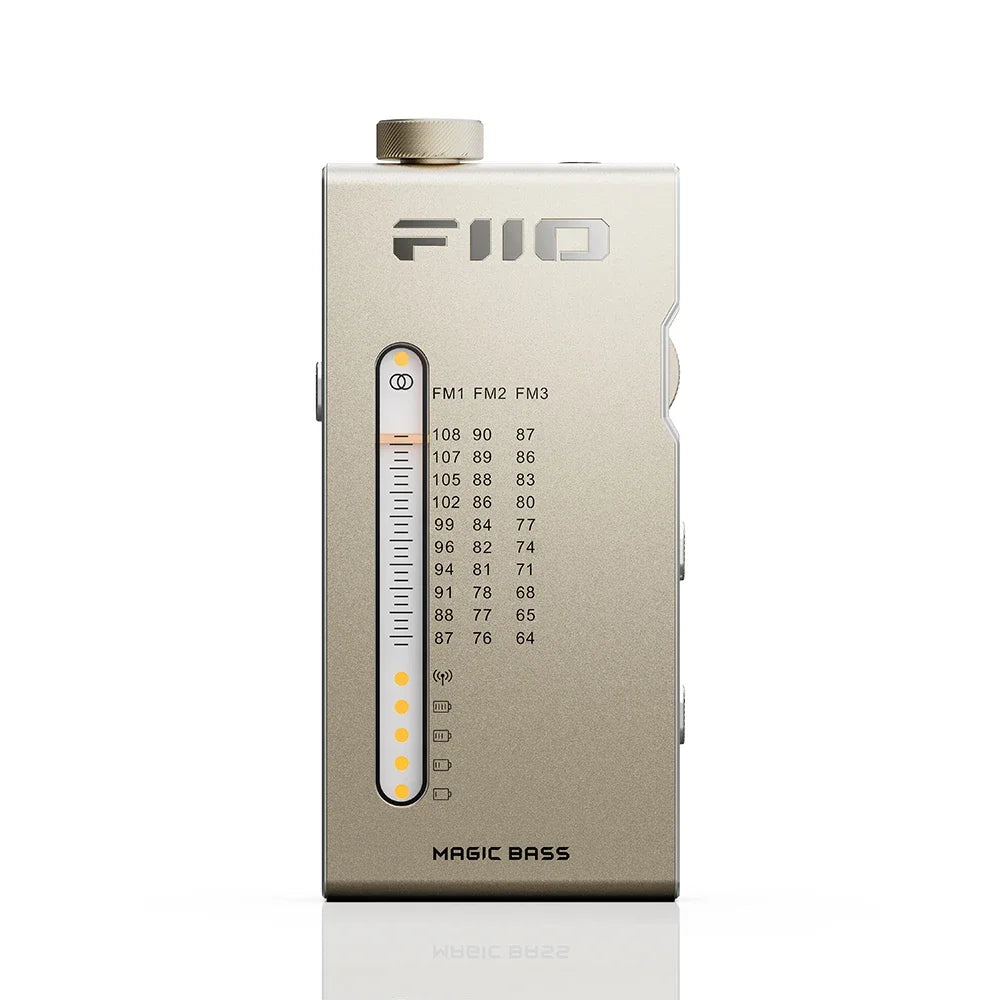 FiiO RR11 Portable HiFi FM Radio Receiver - Analog PVR Tuning, Enhanced Bass, 3D Surround Sound, 64-108MHz Coverage