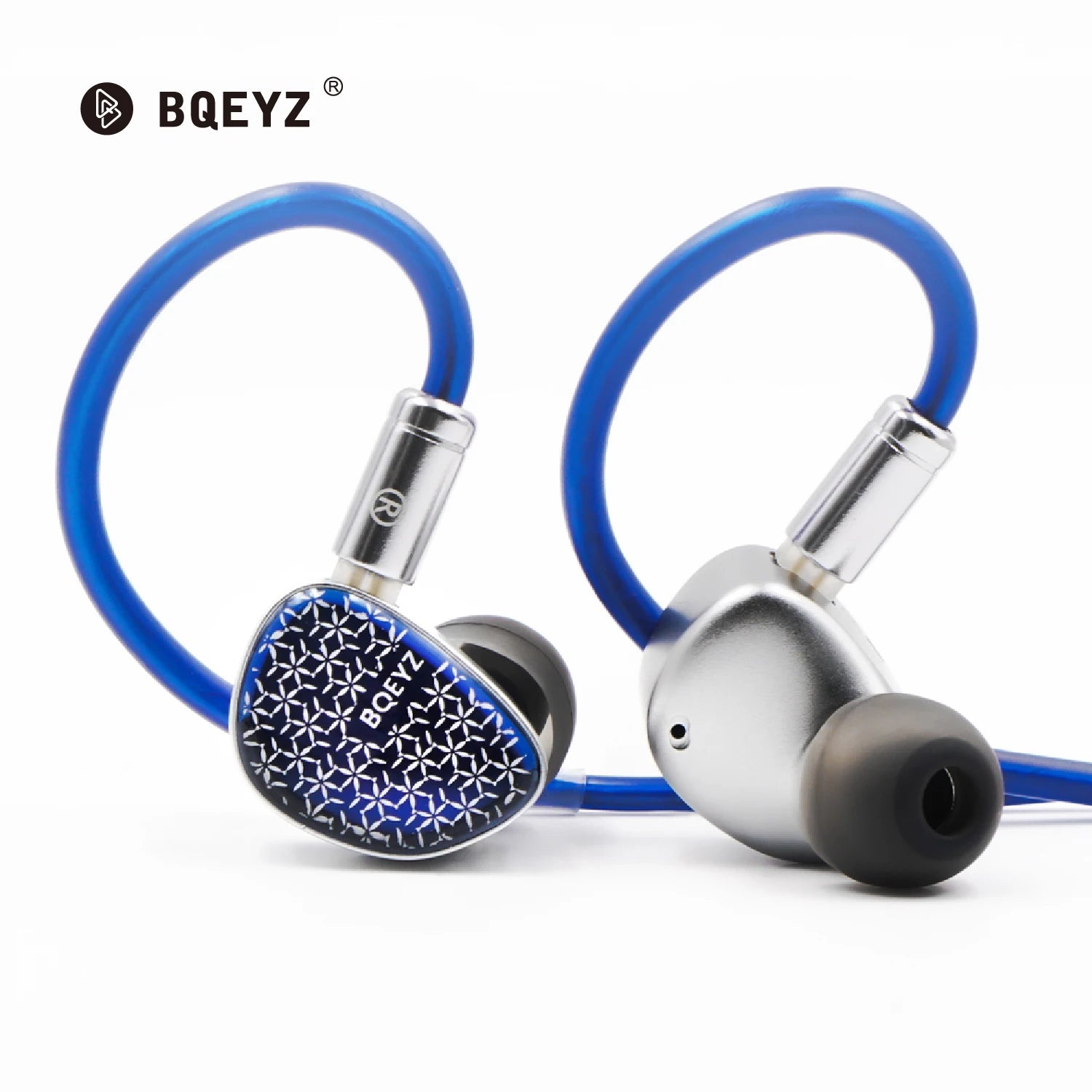 BQEYZ Frost Weather Series HiFi IEM Micro Planar + Dynamic Drivers, Silver-Plated Cable, Glass Faceplate