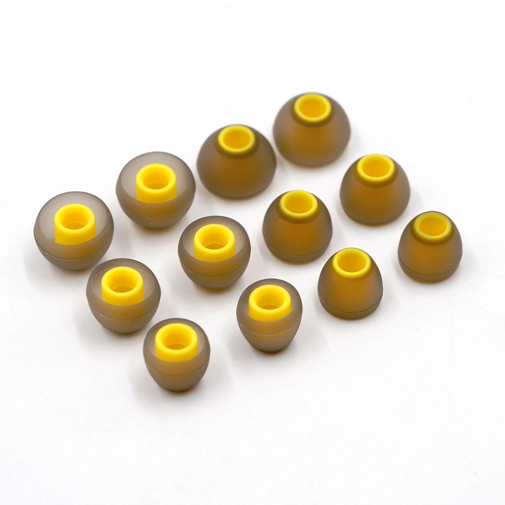 BQEYZ T7 Winter Ultra Eartips – Yellow Silicone Replacement Tips 3/6 Pairs
