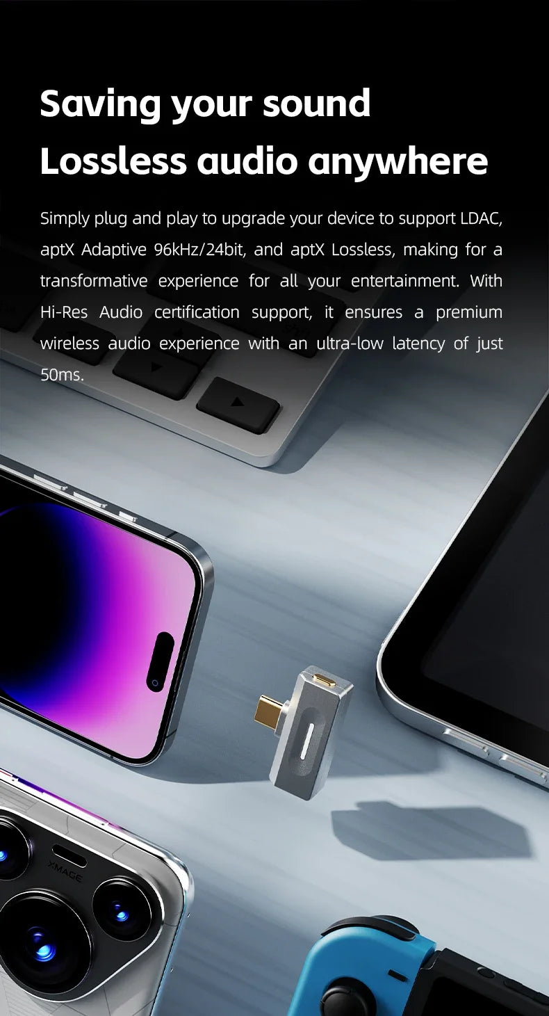 FiiO Air Link Bluetooth Transmitter – LDAC, aptX Adaptive, Type-C, BT 6.0