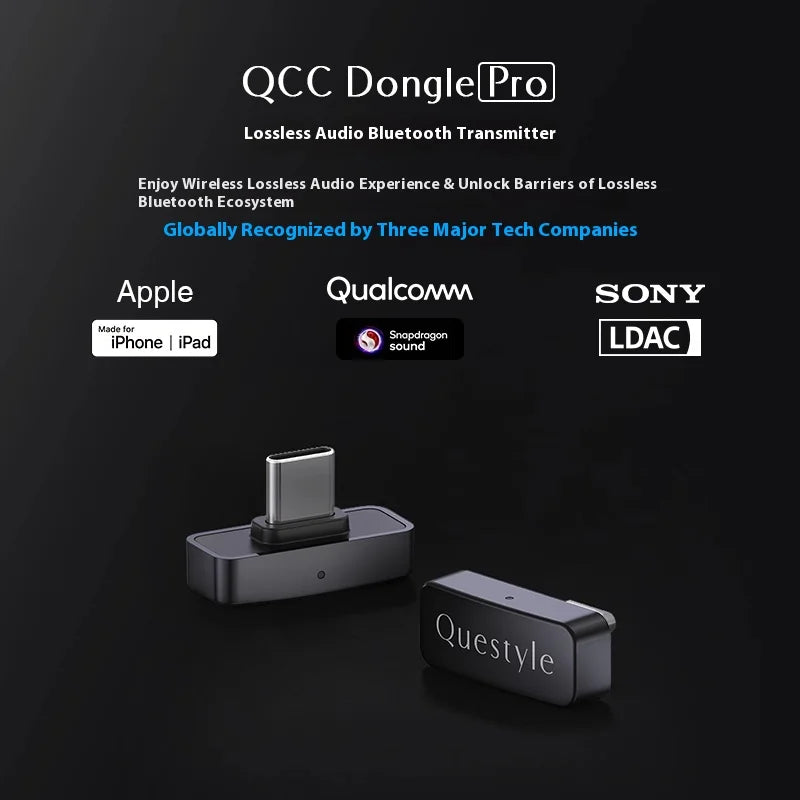 Questyle QCC Dongle Pro Bluetooth 5.4 Transmitter – LDAC Lossless, Snapdragon Sound, aptX Support