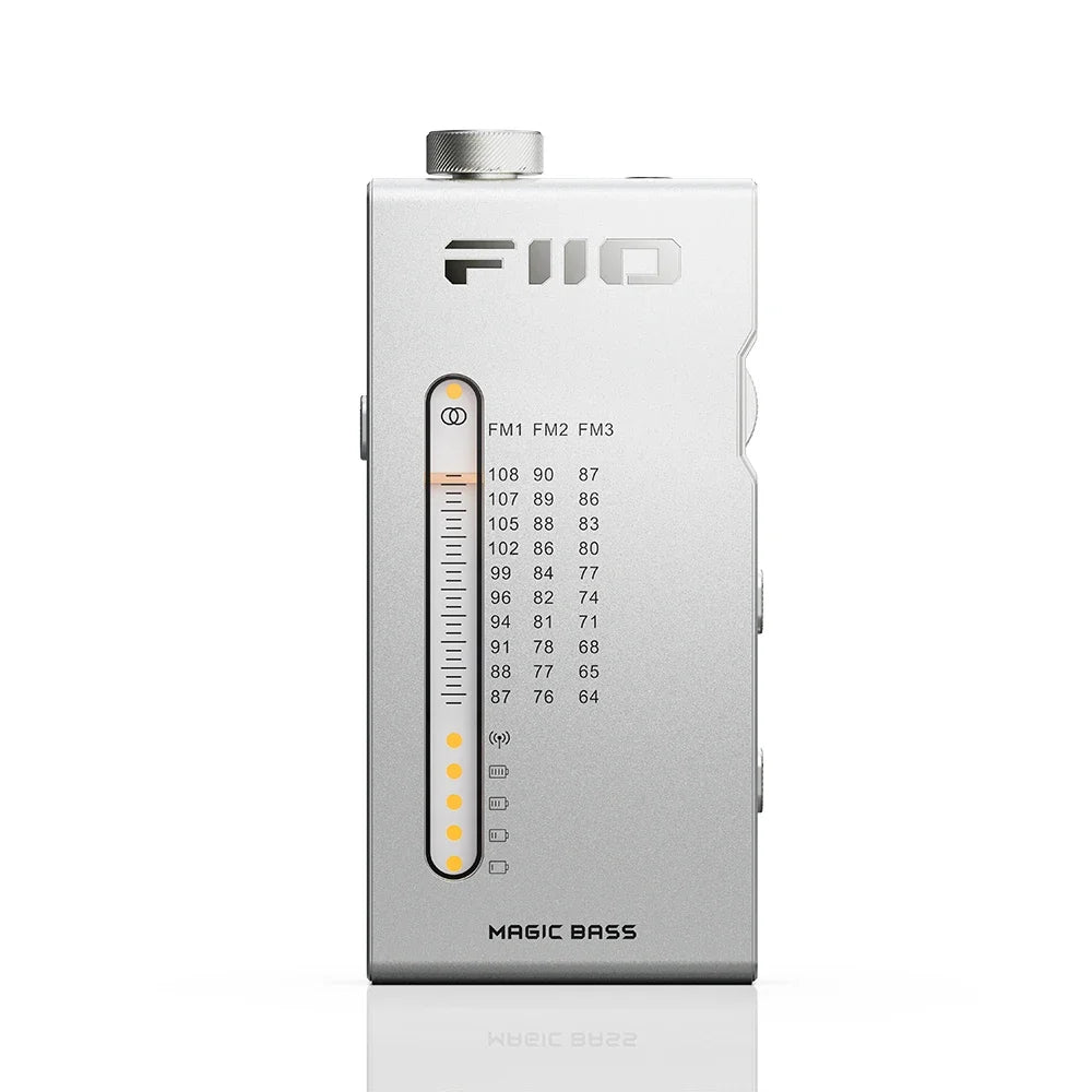 FiiO RR11 Portable HiFi FM Radio Receiver - Analog PVR Tuning, Enhanced Bass, 3D Surround Sound, 64-108MHz Coverage