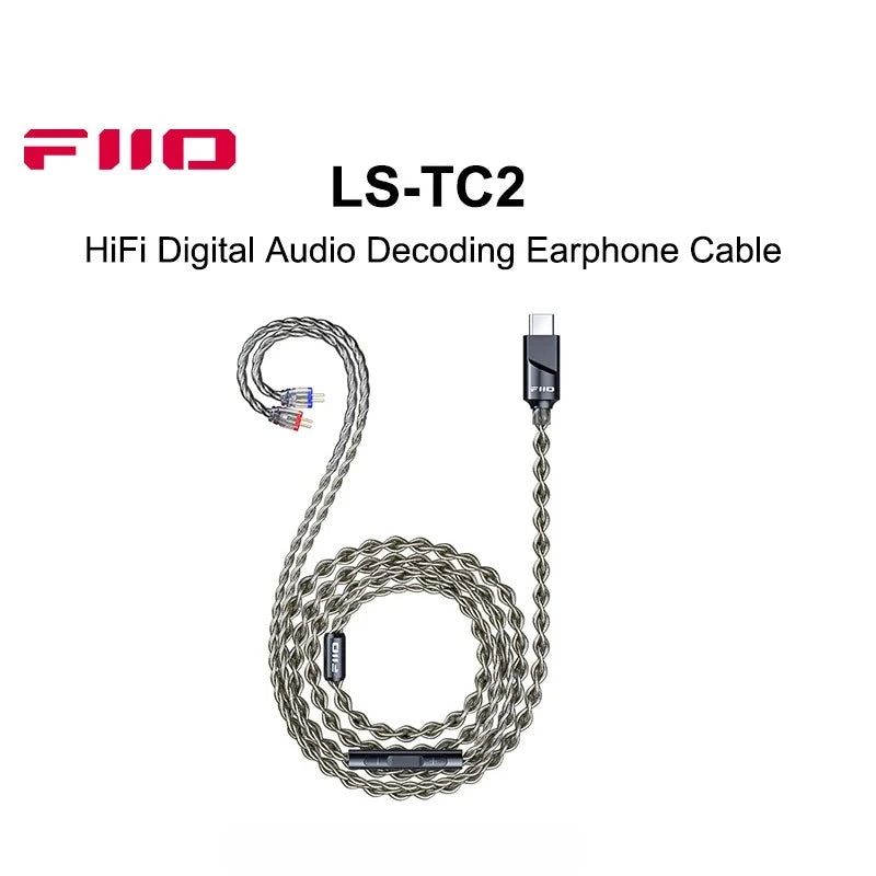 FiiO LS-TC2 DSP Type-C HiFi Earphone Cable – 0.78mm 2Pin, Built-in DAC, Supports PCM 384kHz/32bit