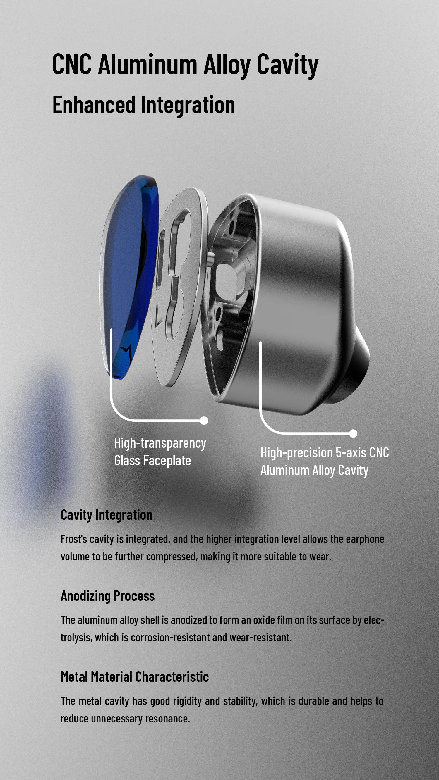 BQEYZ Frost Weather Series HiFi IEM Micro Planar + Dynamic Drivers, Silver-Plated Cable, Glass Faceplate
