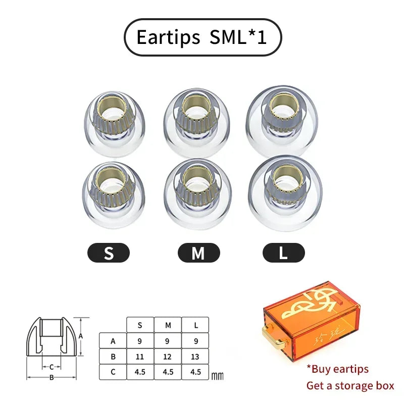 BGVP Exquisite Silicone Earphone Eartips - Oxygen-Free Copper Liquid, Skin-Friendly Headphone Accessories