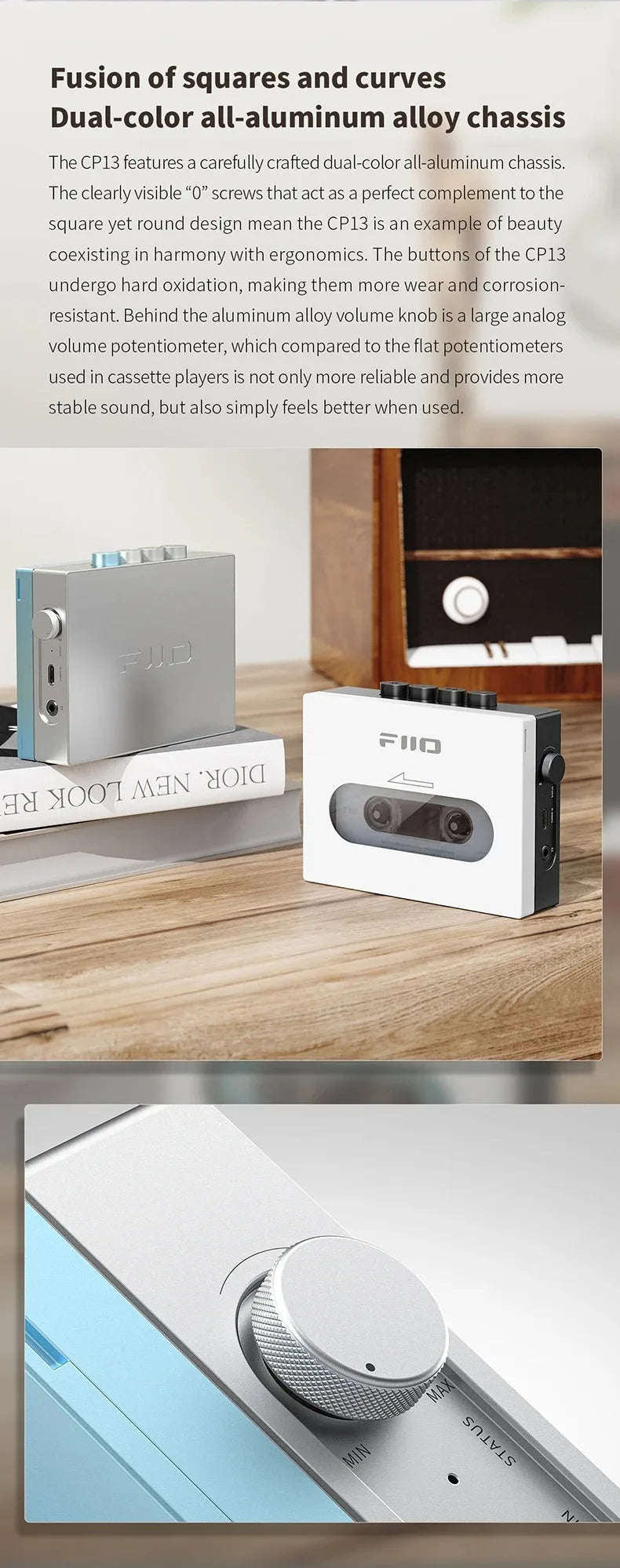 FiiO CP13 Portable Cassette Player – 1800mAh Battery, Balanced Output, Dual-Mode