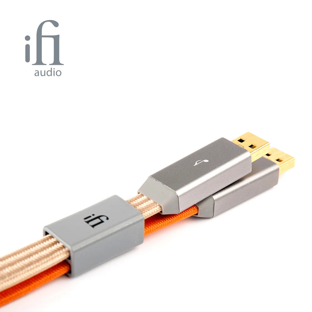 iFi Gemini 3.0 USB Audio Cable – Dual-Head Design, EMI/RFI Shielding, High-Speed Signal & Power Transmission