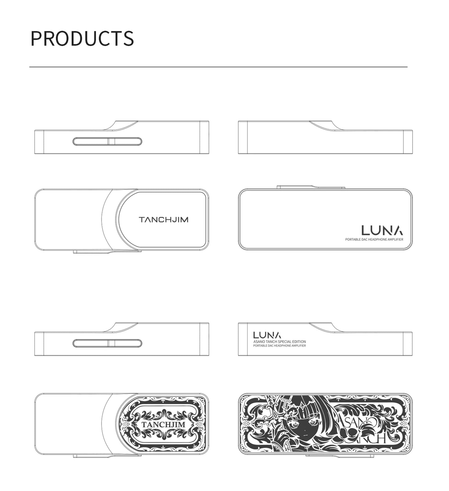 TANCHJIM LUNA Portable USB DAC Amp Headphone Amplifier dual CS43198