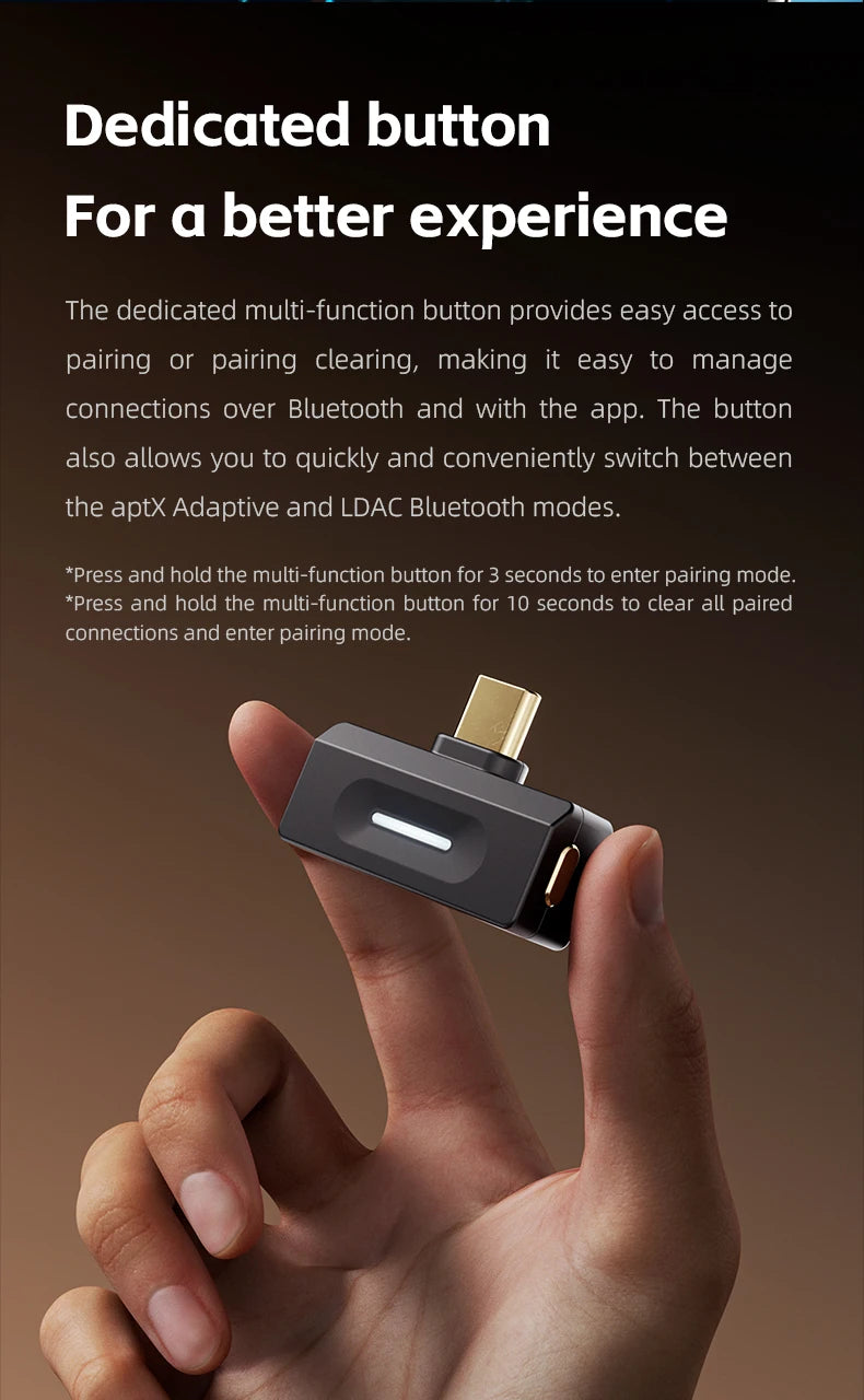 FiiO Air Link Bluetooth Transmitter – LDAC, aptX Adaptive, Type-C, BT 6.0
