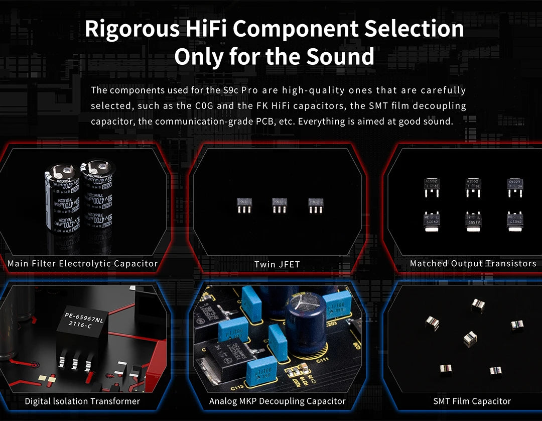 AUNE S9C PRO DAC Headphone Amplifier | ES9068AS Desktop HiFi