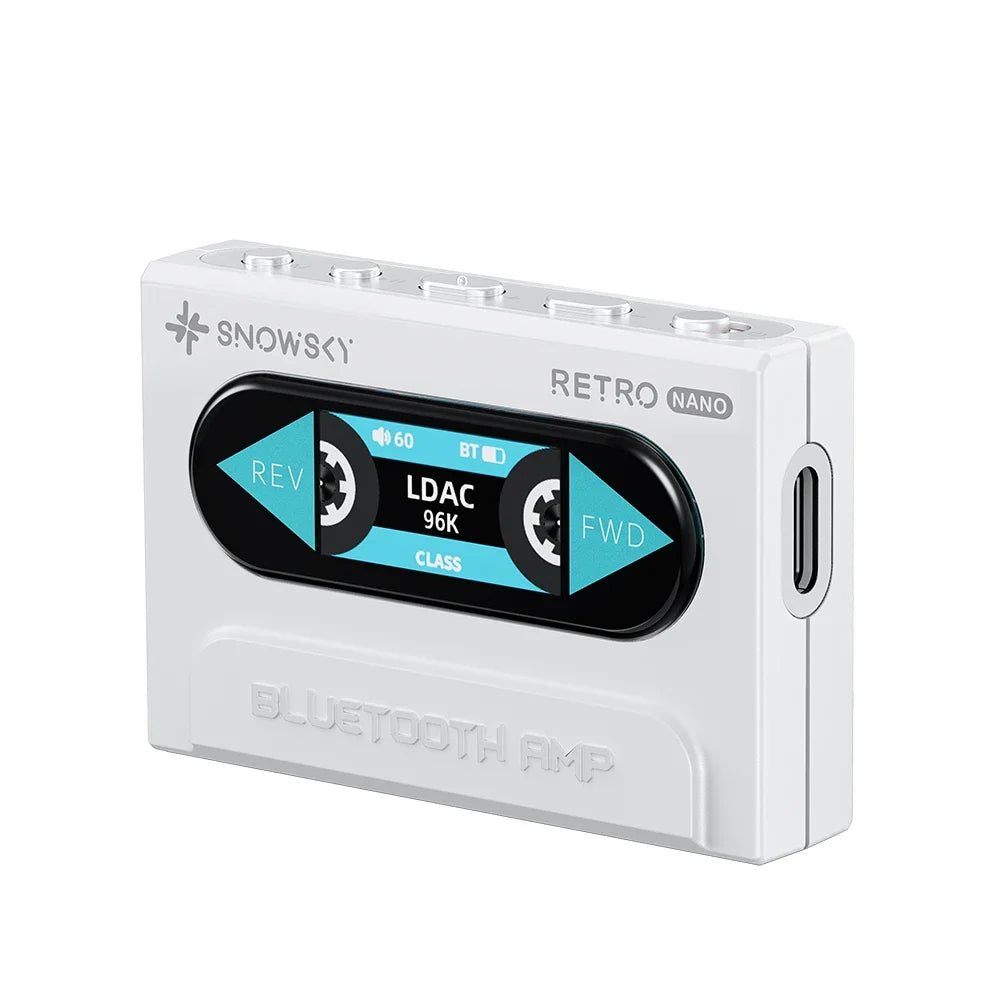 FiiO SnowSky Retro Nano Bluetooth DAC & Headphone Amplifier - LDAC, aptX Adaptive, aptX LL, 3.5mm/4.4mm Outputs