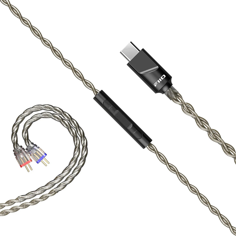 FiiO LS-TC2 DSP Type-C HiFi Earphone Cable – 0.78mm 2Pin, Built-in DAC, Supports PCM 384kHz/32bit