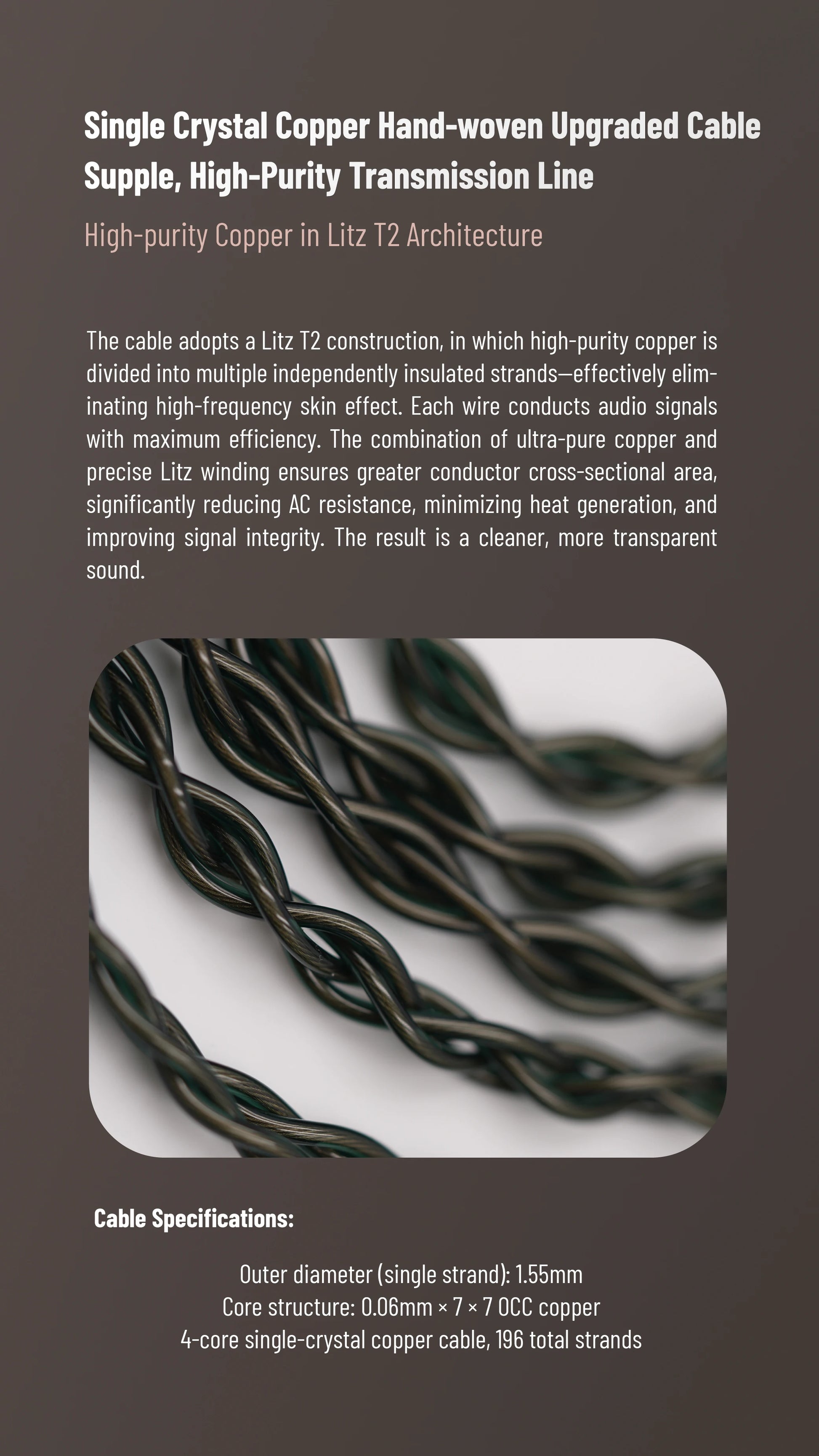 BQEYZ Winter 2 IEM HiFi Wired Earphones - Gaming Earbuds with 3.5mm/4.4mm Copper Cable