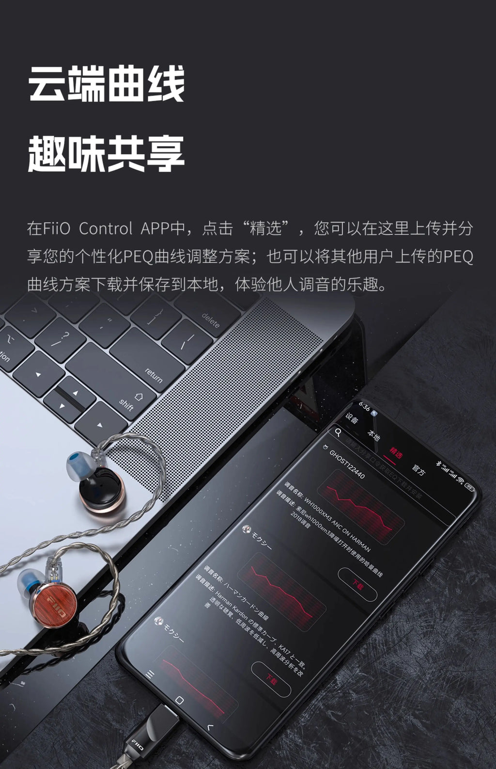 FiiO LS-TC2 DSP Type-C HiFi Earphone Cable – 0.78mm 2Pin, Built-in DAC, Supports PCM 384kHz/32bit