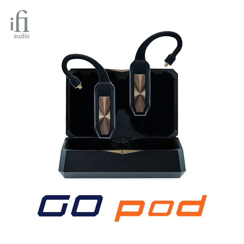 iFi GO pod Wireless Bluetooth DAC & Headphone Amplifier – Wearable HD DAC, Convert MMCX IEMs to True Wireless