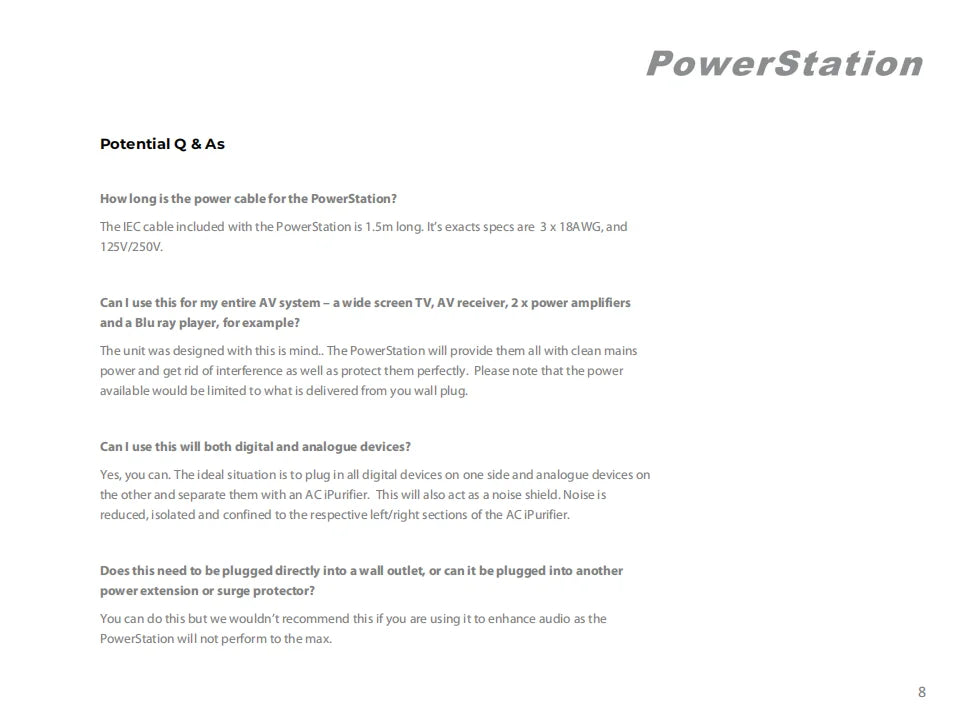 iFi Power Station Purified Power Strip – Intelligent Surge Protection, Isolated Noise Reduction, HiFi Power Management