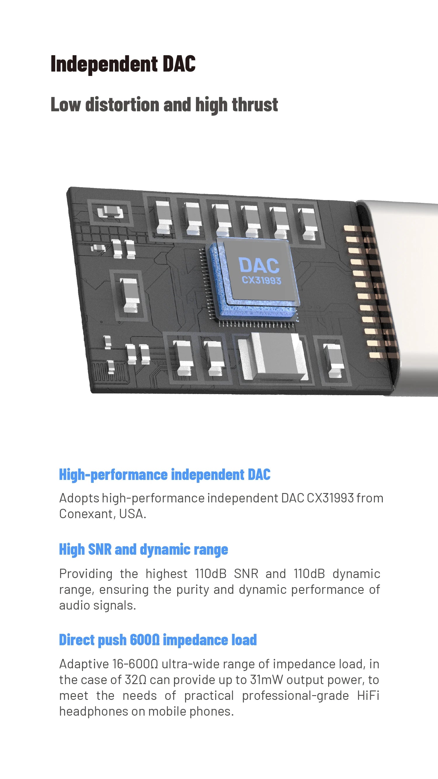 BQEYZ LIN Type-C to 3.5mm/4.4mm HiFi DAC Amp Adapter 32bit 384kHz CX31993