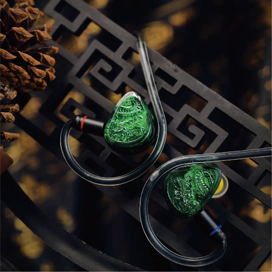 TANGZU Waner 2 Jade Dragon Edition IEM – 10mm PET Dynamic Driver In-Ear Earphones