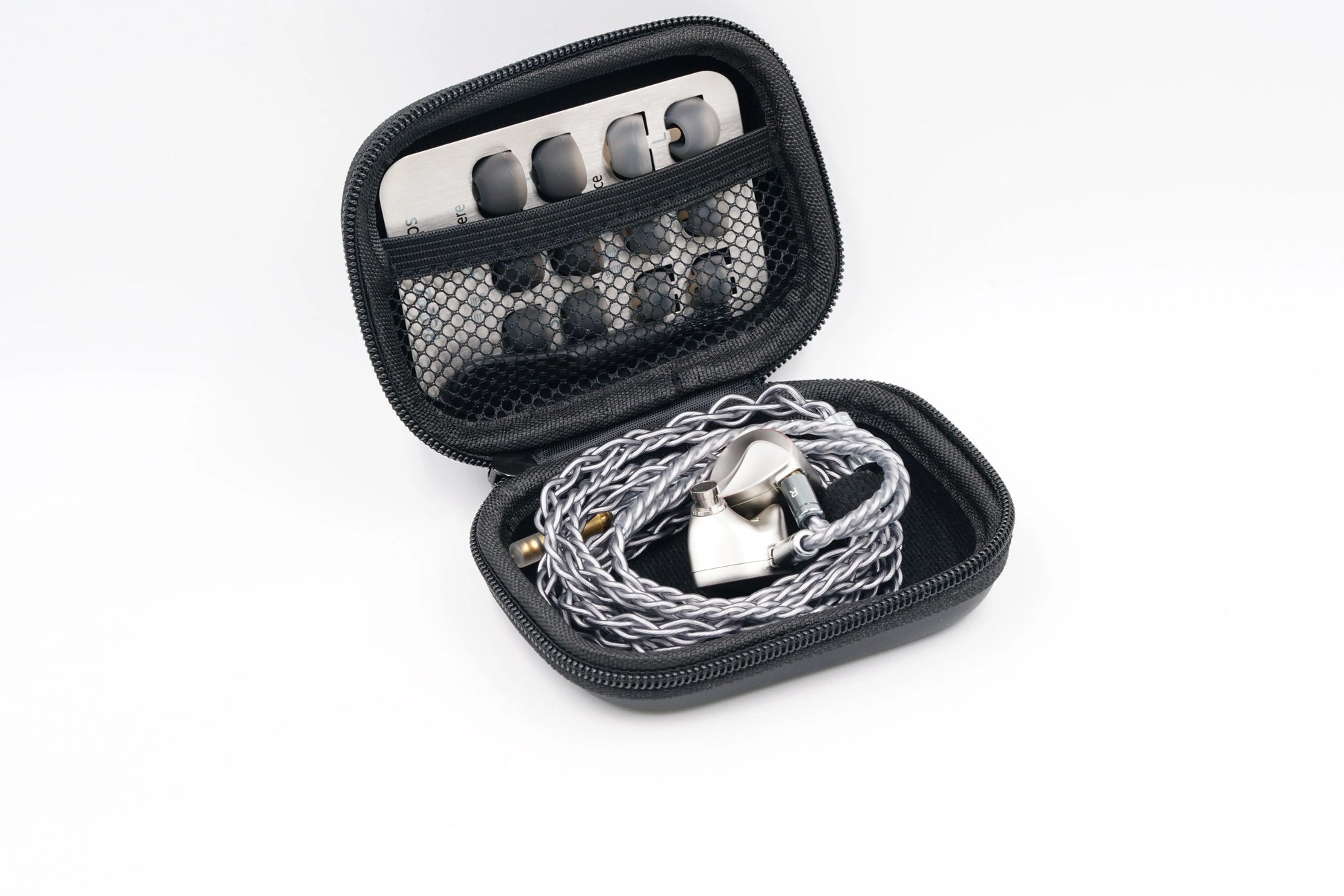 BQEYZ Earphone Cable Case – Portable PU Leather Storage Pouch