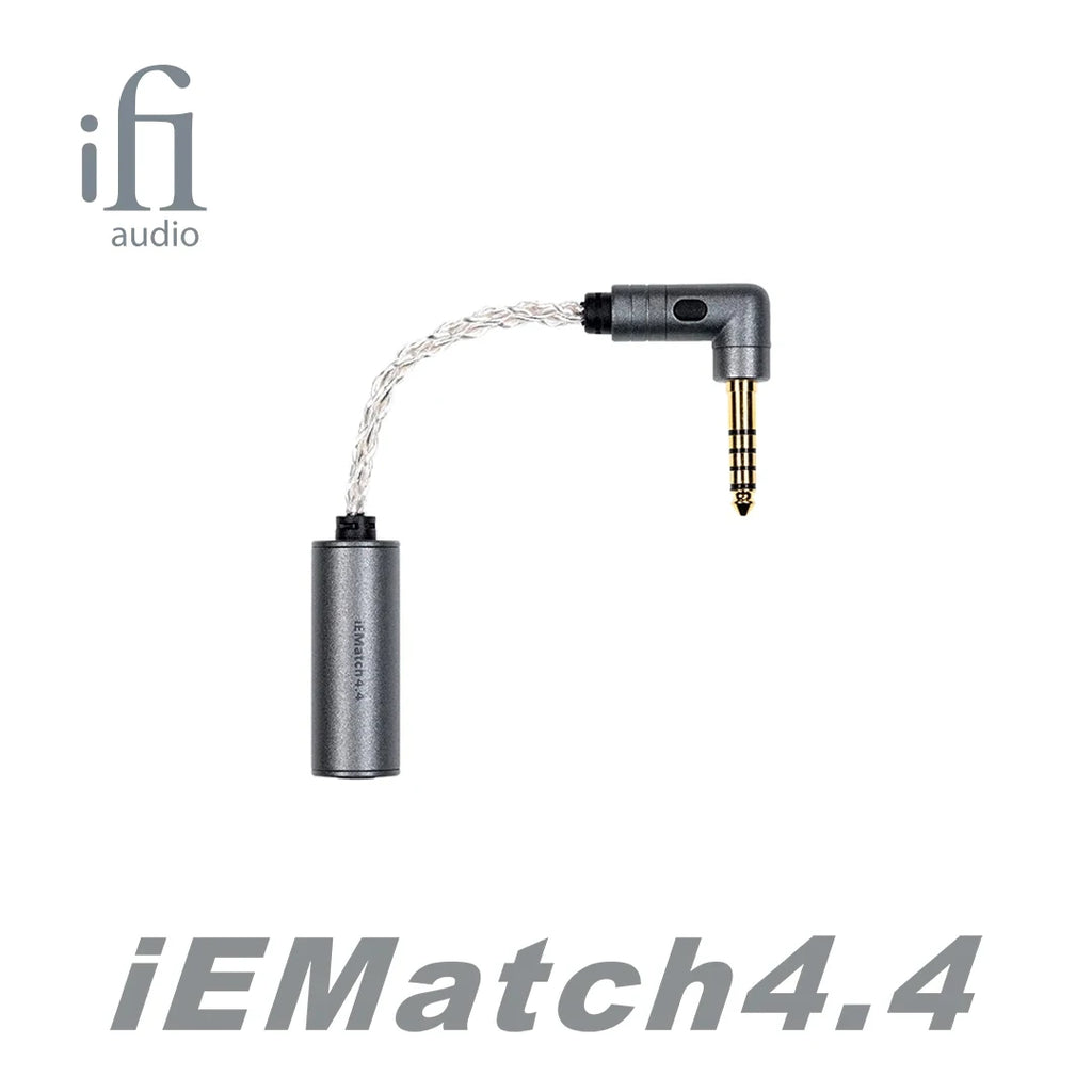 iFi iEMatch+/4.4 Lossless Headphone Impedance Matcher Noise Reduction Attenuator Equalizer 2.5/3.5 to 4.4 mm Headphone Adapter