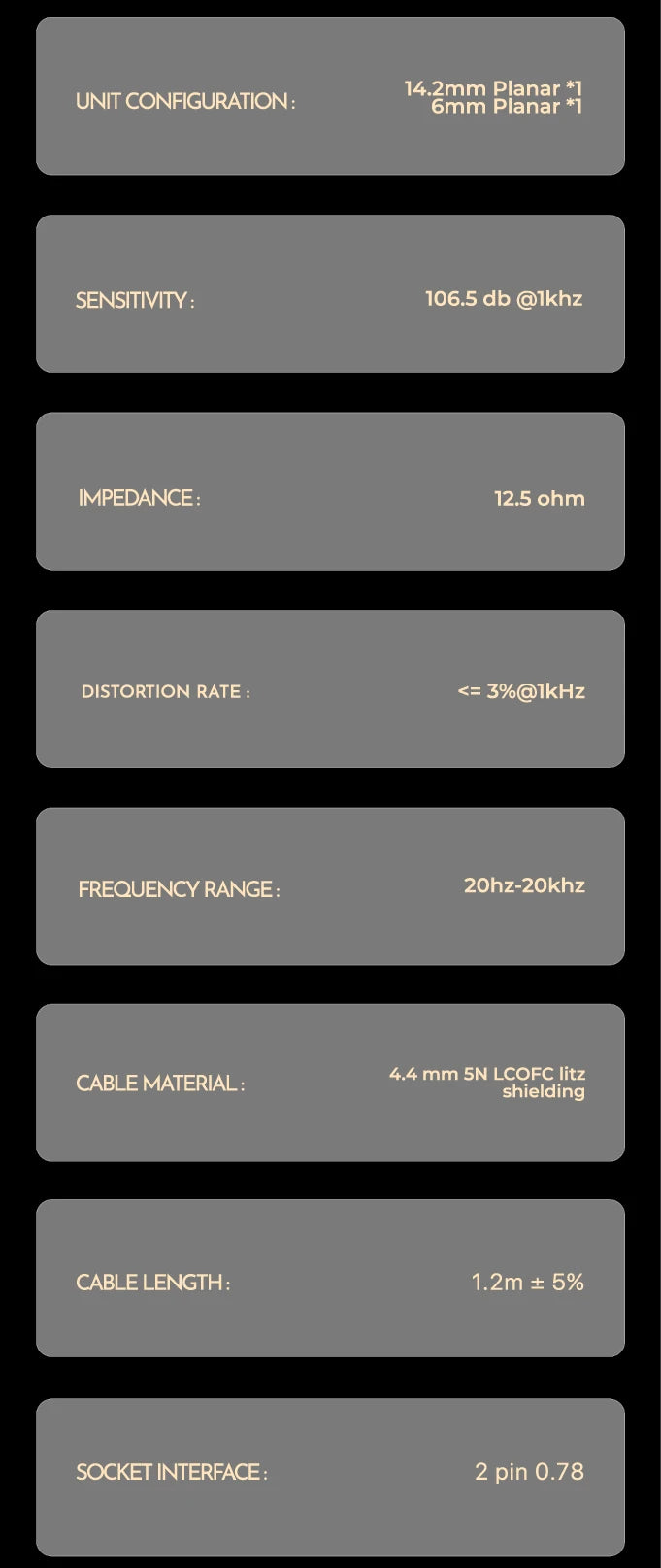 TANGZU Wu Zetian Legend – Dual Planar IEMs (14.2mm + 6mm)