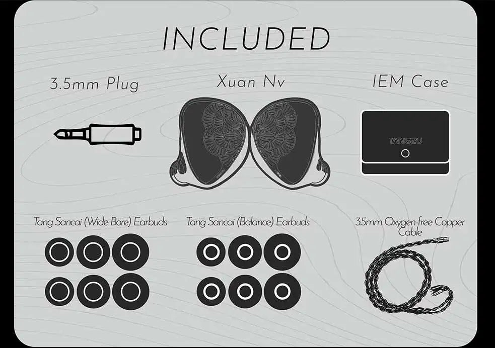 TANGZU Xuan Nv IEM – Dual Dynamic HiFi In-Ear Monitors with 2Pin Cable
