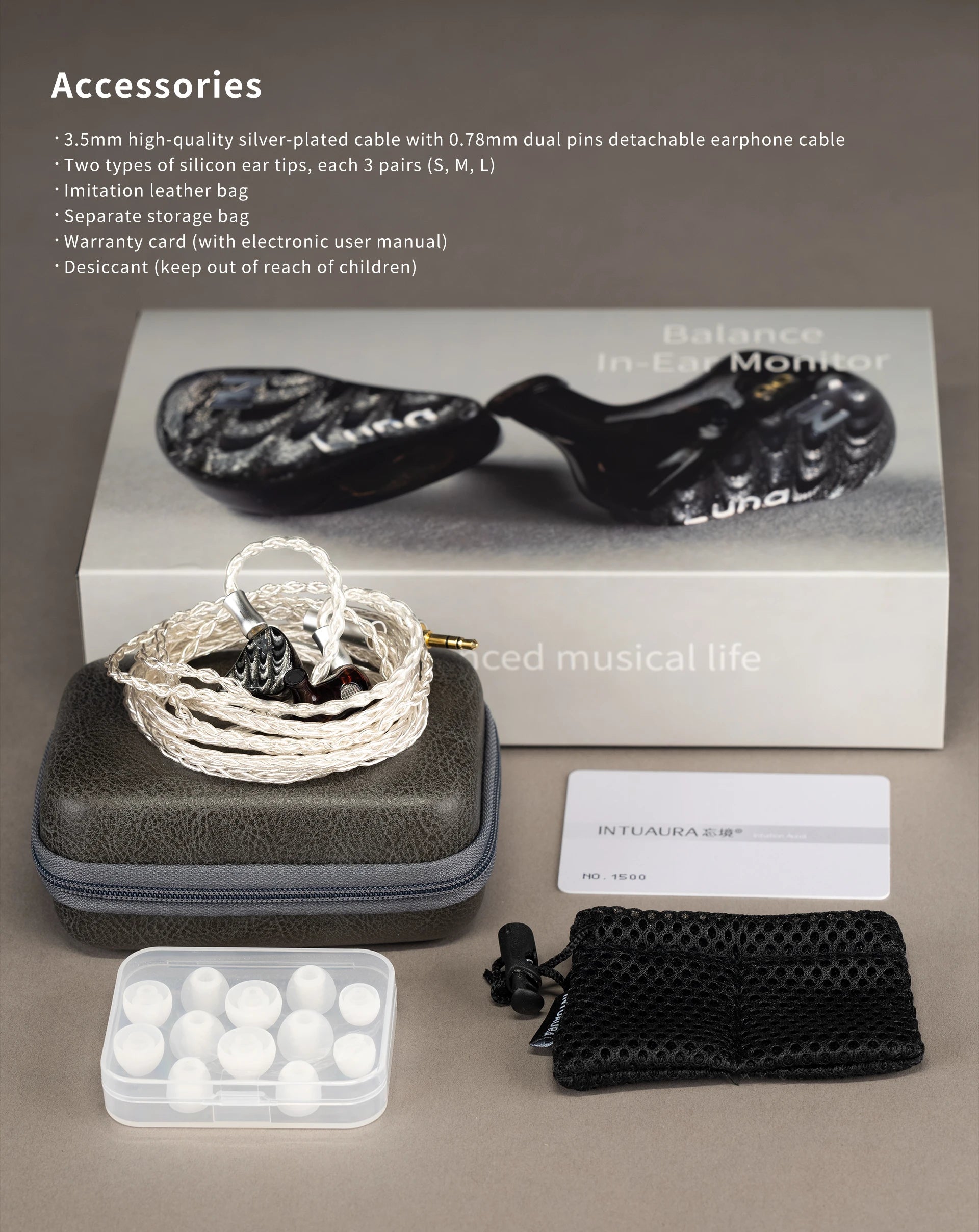 Pre-order INTUAURA Balance IEM – HiFi Earphones with Silver-Plated Cable