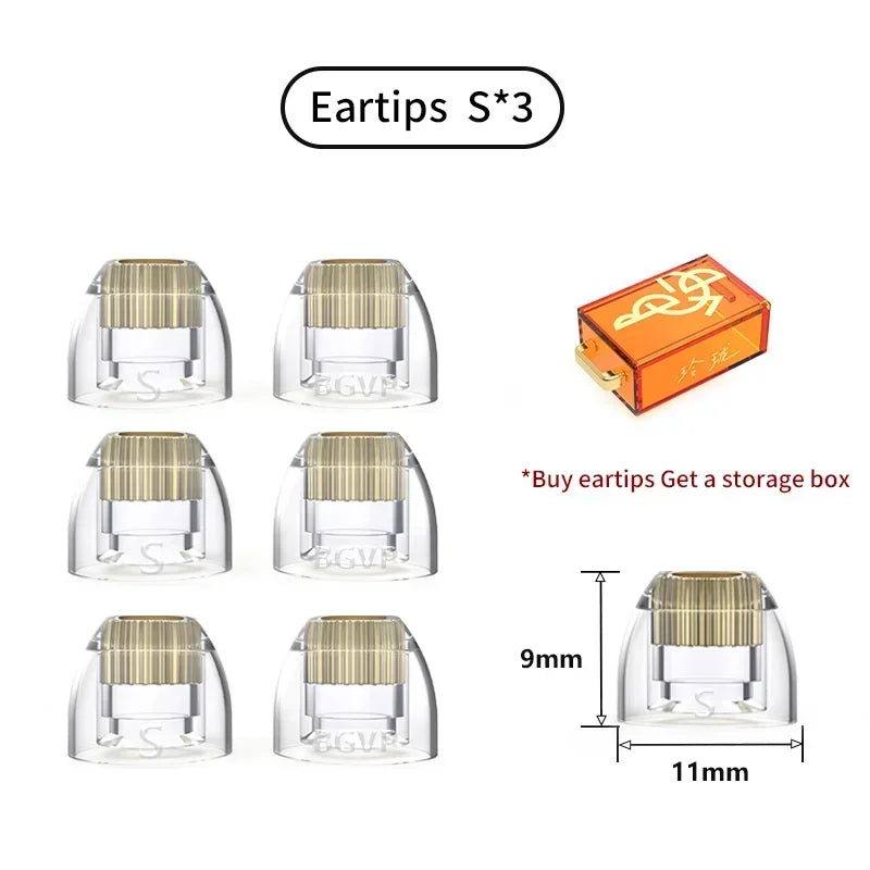 BGVP Exquisite Silicone Earphone Eartips - Oxygen-Free Copper Liquid, Skin-Friendly Headphone Accessories
