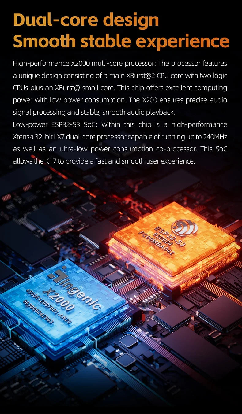 FiiO K17 Desktop DAC AMP Headphone Amplifier - Hi-Res Audio, Dual AK4499EX, MQA, DSD512, PCM768, 31-Band PEQ with Remote Control