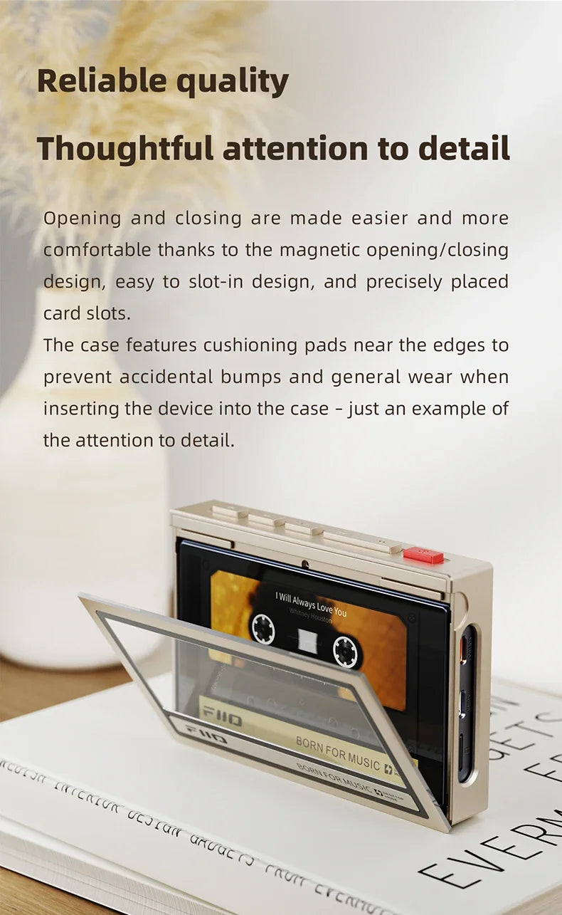 FiiO SK-M21C Protective Case for M21 Music Player – Cassette Style