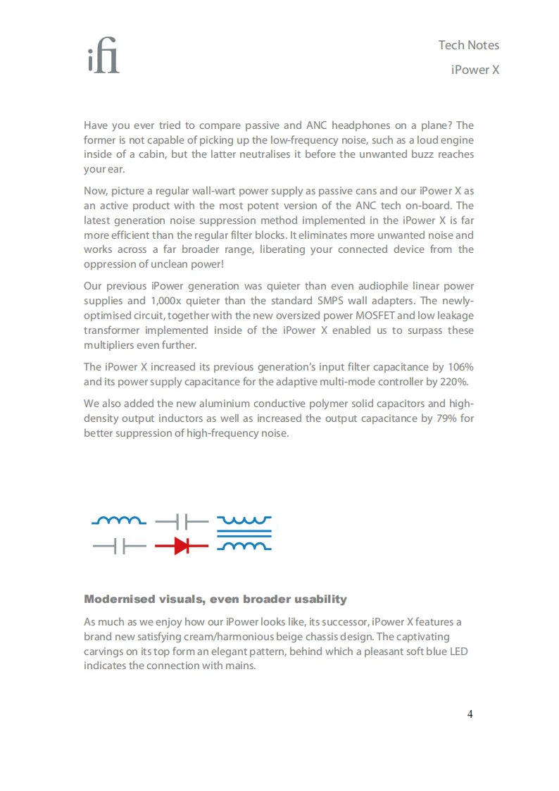 iFi Audio iPower X Ultra-Low Noise Power Supply – Enhanced Silence, Audiophile-Grade Clean Power
