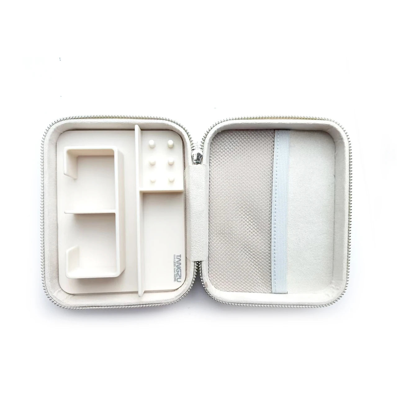 TANGZU HiFi MAX Earphone Carrying Case – White Leather Bag